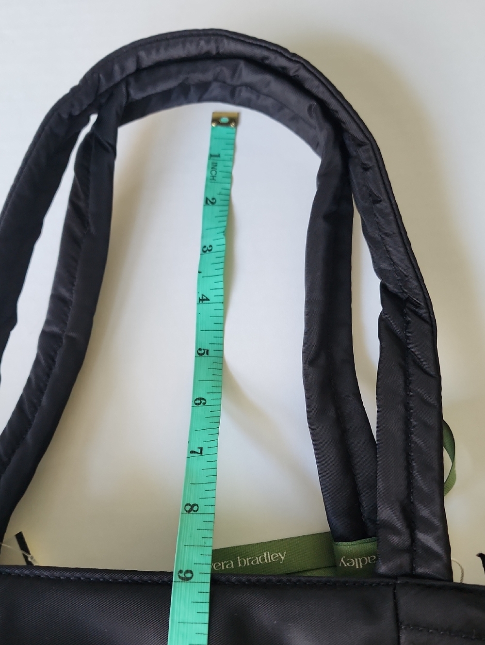 Vera Bradley Black Featherweight Zip Tote Bag - Picture 11 of 15